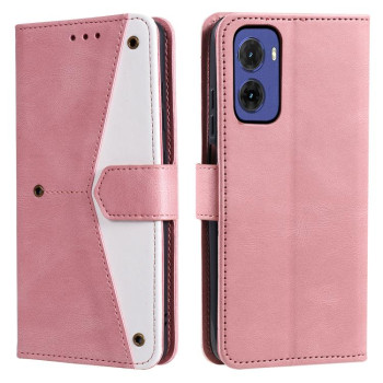 Чехол-книжка Nail Skin Feel Stitching Calf Texture Leather для Motorola Moto G05 - золото