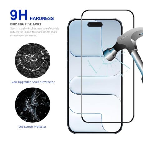 Защитное Стекло ENKAY Easy Install High Alumina Silicon на iPhone Air - черное