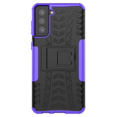 Противоударный чехол Tire Texture на Samsung Galaxy S21 Plus - фиолетовый