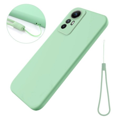 Силиконовый чехол Solid Color Liquid Silicone для Xiaomi Redmi Note 12S 4G - зеленый