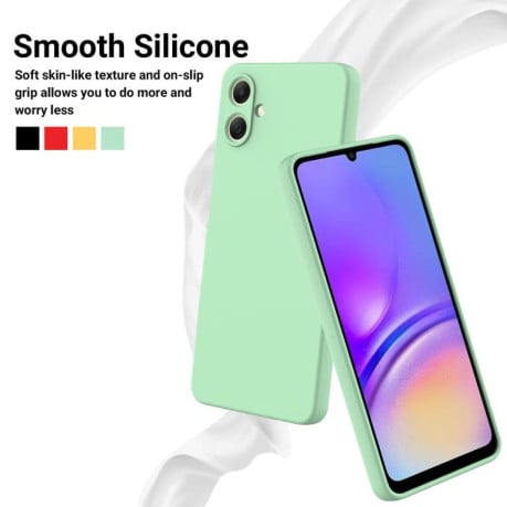 Силиконовый чехол Solid Color Liquid Silicone на Samsung Galaxy A07 4G - зеленый