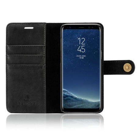 Кожаный чехол-книжка DG.MING Crazy Horse Texture на Samsung Galaxy S8+ / G955 - черный