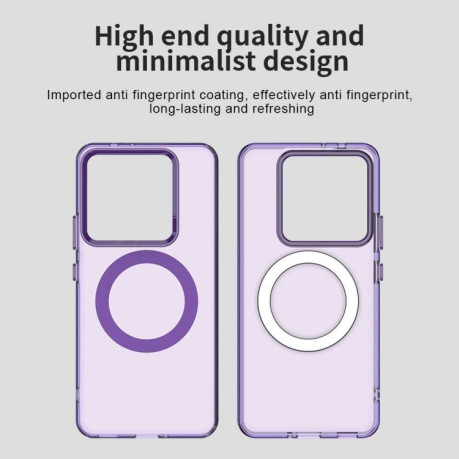 Противоударный чехол MagSafe Holder PC Hybrid для Xiaomi 14T Pro - фиолетовый