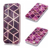 Противоударный чехол Plating Marble для iPhone 5 / 5s / SE - фиолетовый