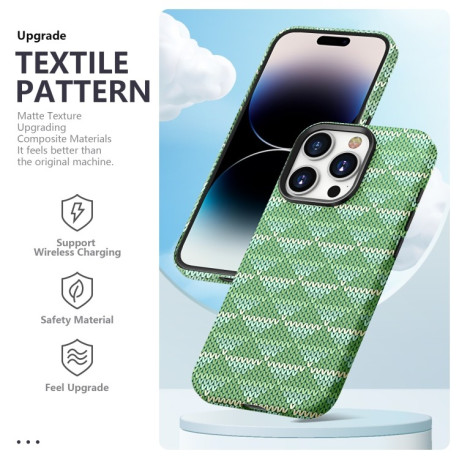Чохол Textile Texture Matte Ultra-thin для iPhone 15 Pro Max - зелений