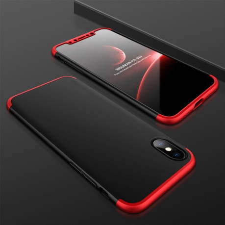 3D чохол GKK на iPhone X / XS -чорно-червоний