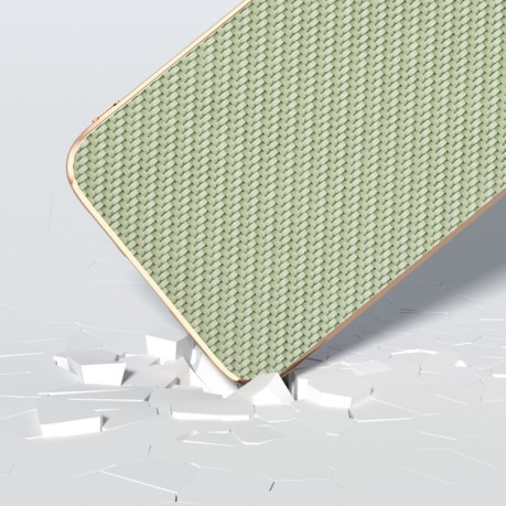 Противоударный чехол Nano Electroplating Carbon Fiber Textur для Samsung Galaxy S23 FE 5G - зеленый