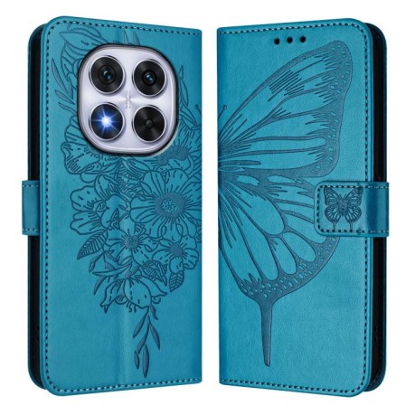 Чохол-книжка Embossed Butterfly для Xiaomi Poco X7 - синій