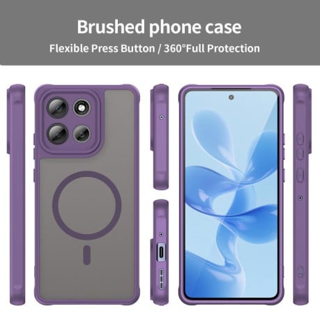 Чохол Fan Dun Series гібрид з Magsafe та захистом камери на Motorola Moto G86 5G - фіолетовий