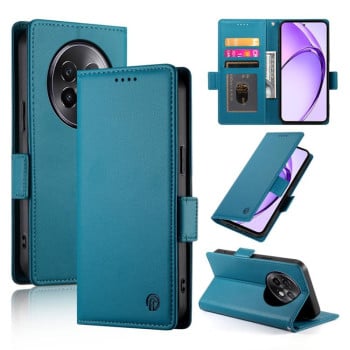 Чехол-книжка Side Buckle Magnetic Frosted Leather для Realme 13+ - синій