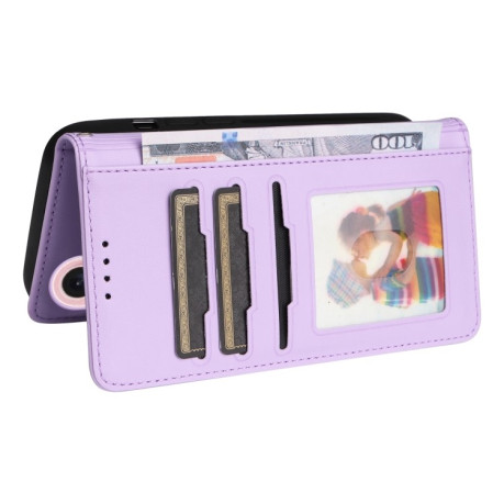 Чохол-книжка BETOPNICE BN-005 2 in 1 Detachable Imitate Genuine Leather для iPhone 16 - фіолетовий