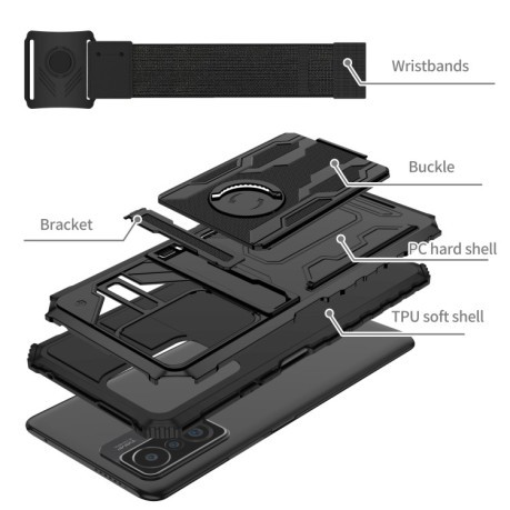 Протиударний чохол Armor Wristband для Xiaomi 11T/11T Pro - чорний