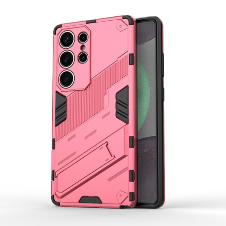Противоударный чехол Punk Armor для Samsung Galaxy S25 Ultra 5G - светло-красный