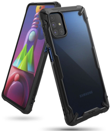 Оригинальный чехол Ringke Fusion X Design durable на Samsung Galaxy M51 - черный