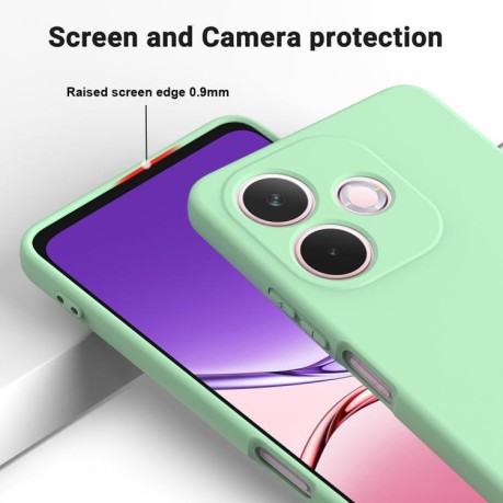 Силіконовий чохол Solid Color Liquid Silicone на OPPO A5 Pro 4G - зелений