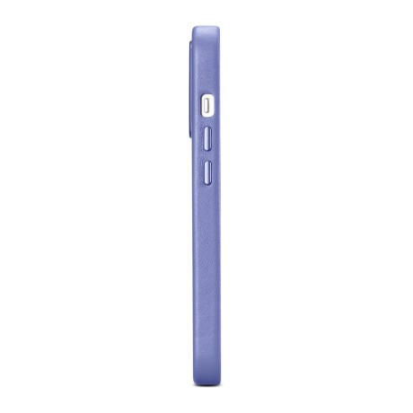 Шкіряний чохол iCarer Genuine Leather (MagSafe) для iPhone 14 Pro - фіолетовий