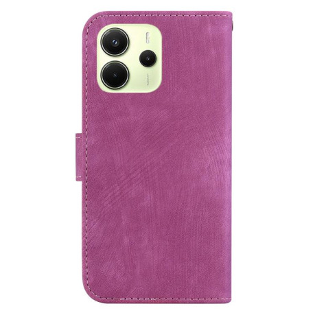 Чехол-книжка Little Tiger Embossed Leather на  Xiaomi Redmi Note 14 4G 164.48mm - пурпурно-красный