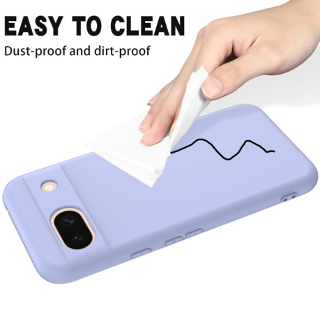 Силіконовий чохол Solid Color Liquid Silicone для Google Pixel 8a - фіолетовий