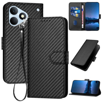 Чехол-книжка Carbon Fiber Texture на Realme Note 80 4G — чёрный