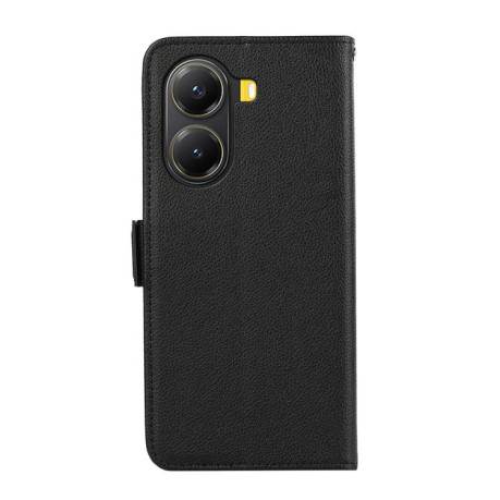 Шкіряний чохол-книжка KHAZNEH Genuine Leather RFID для Xiaomi Poco X7 Pro - чорний