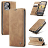 Кожаный чехол CaseMe-013 Multifunctional на iPhone 15 Pro Max - коричневый