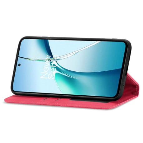 Чохол-книжка у стилі Retro м'яке покриття Skin Feel діловий дизайн на Realme C75 - червоний