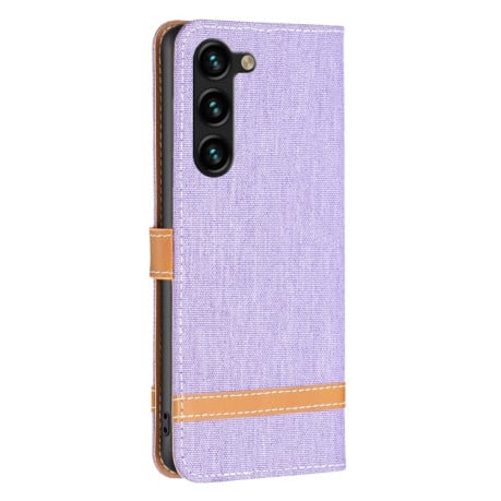 Чохол-книжка Color Matching Denim Texture на Samsung Galaxy S24+ 5G - фіолетовий