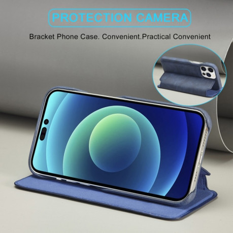 Чохол-книжка LC.IMEEKE Hon Ancient Series для iPhone 14 Pro Max - синій