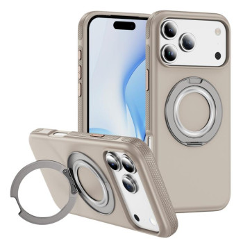 Чохол Escase з тримачем і MagSafe на iPhone 18 Pro Max / 17 Pro Max — бежевий/сірий