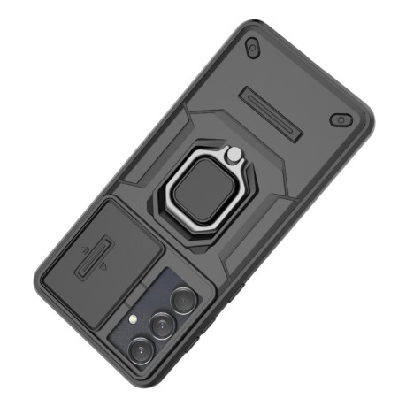Противоударный чехол Sliding Camshield для Samsung Galaxy M55 5G - черный