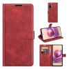 Чехол-книжка Retro Calf Pattern Buckle для Xiaomi Redmi Note 10/10s/Poco M5s - красный