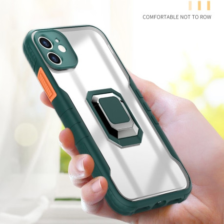 Чохол протиударний Magnetic with Ring Holder для iPhone 11- зелений