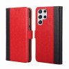Чехол-книжка Ostrich Texture для Samsung Galaxy S22 Ultra 5G - красный