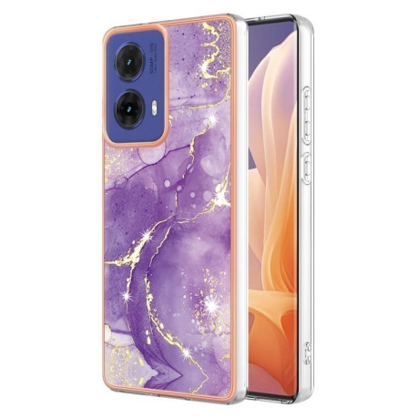 Противоударный чехол Electroplating IMD для Motorola Moto G85 - Purple