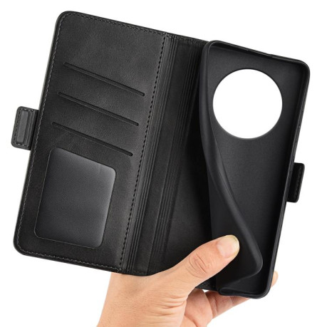 Чехол-книжка Dual-side Magnetic Buckle для Realme 14 Pro+ - черный