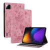 Чехол-книжка Butterfly Rose Embossed для Xiaomi Pad 7 / Pad 7 Pro - розовый
