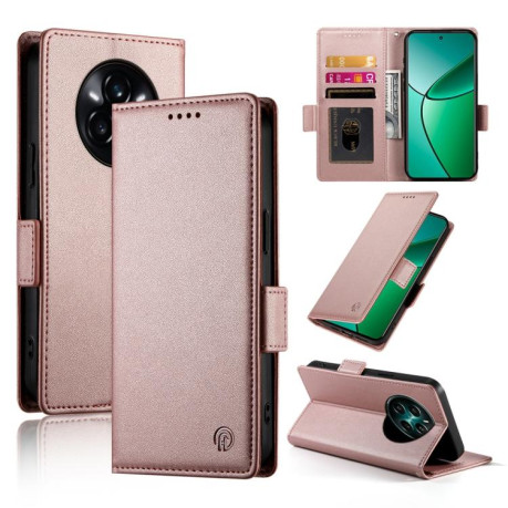 Чохол-книжка Side Buckle Magnetic Frosted Leather для Realme 14 Pro+ - золото