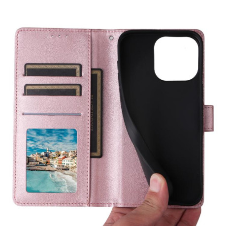 Чохол-книжка 3-Card Slots Multifunctional Leather для Xiaomi Redmi Note 14 4G 164.48mm - золото