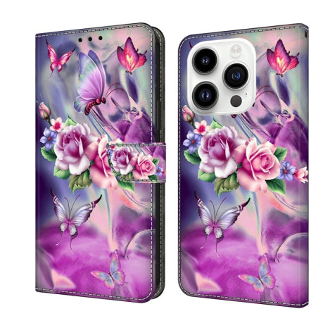 Чохол-книжка Crystal 3D Shockproof Protective Leather для iPhone 15 Pro - Butterfly