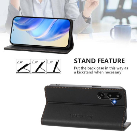 Чехол-книжка RC01 Dual-Folded Magnetic Suction RFID Leather на Samsung Galaxy M16 / F16 5G Global - черный