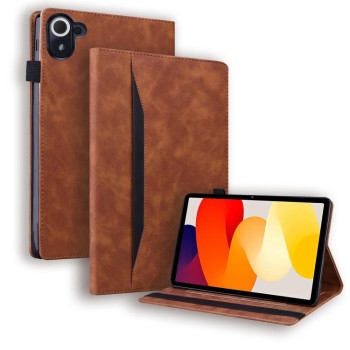 Чехол-книжка Splicing Series для Xiaomi Redmi K Pad - коричневый