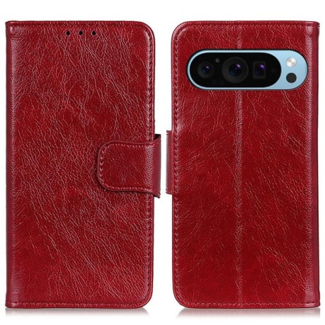 Чехол-книжка Mirren Crazy Horse для Google Pixel 9 - красный