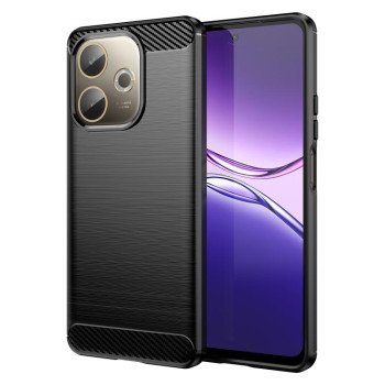 Противоударний чехол Brushed Texture Carbon Fiber на OPPO A5 Pro 4G - чорний