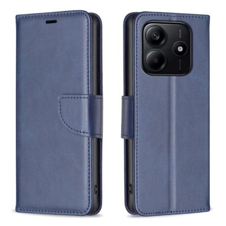 Чехол-книжка Retro Lambskin Textureдля Xiaomi Redmi Note 14 4G - синий
