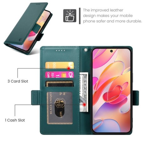 Чохол-книжка Side Buckle Magnetic Frosted Leather  для Samsung Galaxy A26 5G - зелений