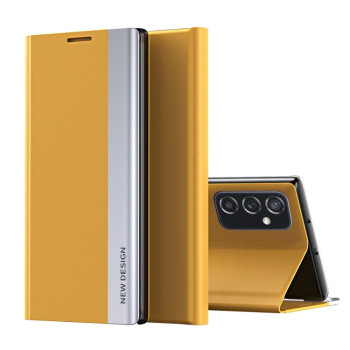 Чехол-книжка Electroplated Ultra-Thin для Samsung Galaxy A73 5G - желтый