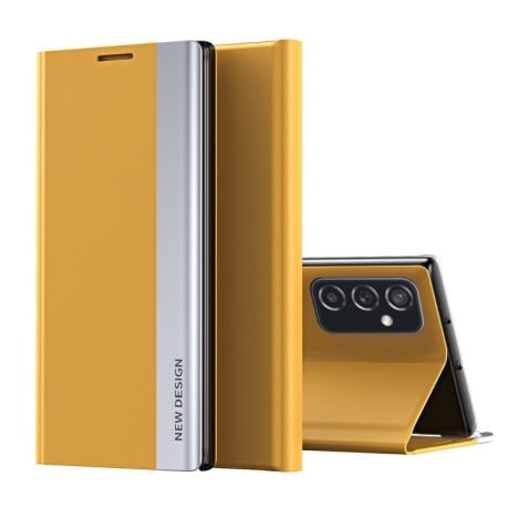 Чохол-книжка Electroplated Ultra-Thin для Samsung Galaxy M52 5G - жовтий