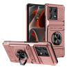 Протиударний чохол Shockproof Card Slot Phone Case with Metal Ring Holder для Motorola Edge 50 Pro - золото