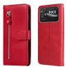 Чехол-книжка Fashion Calf Texture для Xiaomi Poco C40/Redmi 10c - красный