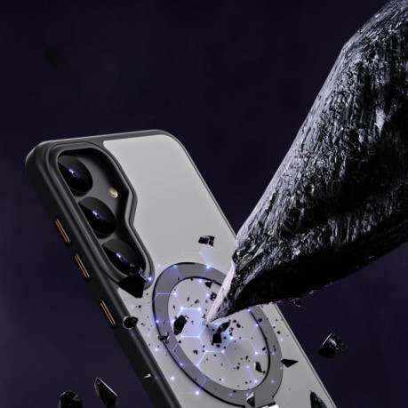 Чохол MagSafe Airbag Shockproof Frosted with Fold Holder  для Samsung Galaxy S25+ 5G - сірий